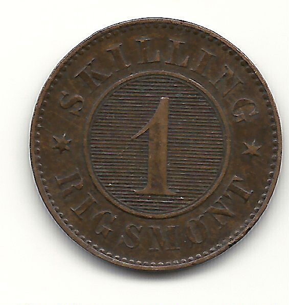 Danmark 1 sk RM 1856 1?/1