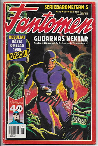 Fantomen 1990 Nr 15 VG Pren-ex med Affisch