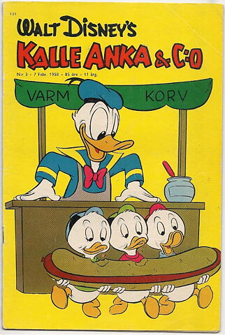 Kalle Anka & C:O 1958 Nr 3 VG
