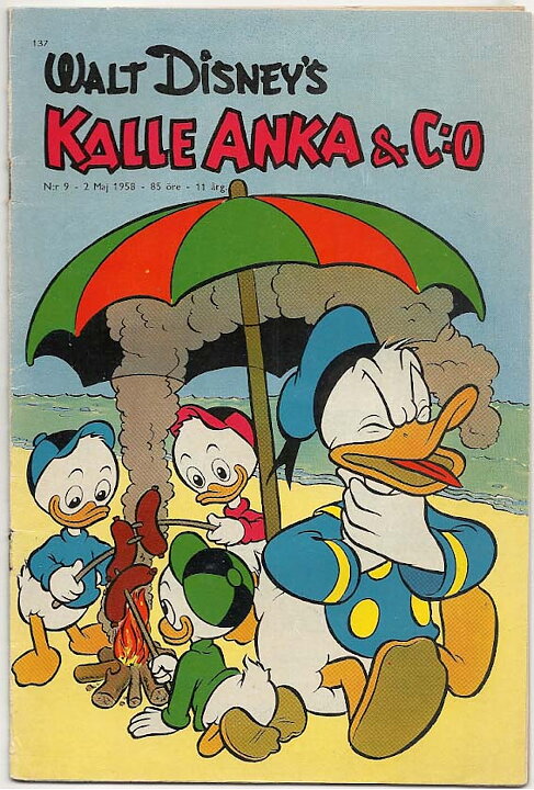 Kalle Anka & C:O 1958 Nr 9 VG+