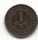Danmark 1 öre 1907 god 1
