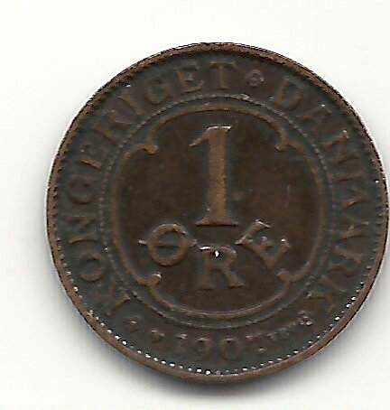 Danmark 1 öre 1907 god 1