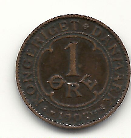 Danmark 1 öre 1907 god 1