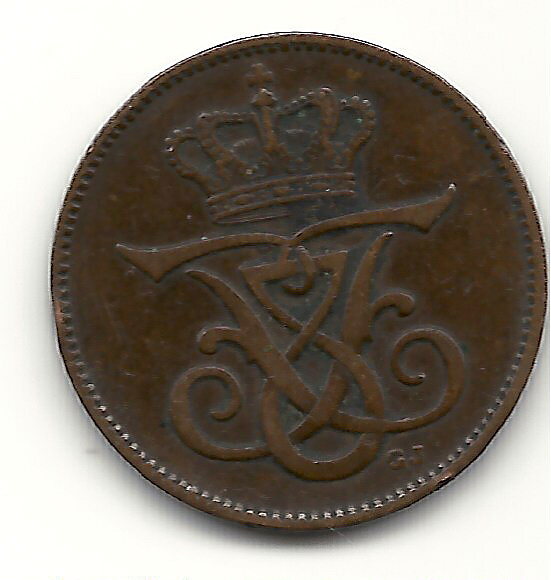 Danmark 2 öre 1909 nära 1