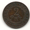 Danmark 2 öre 1909 nära 1