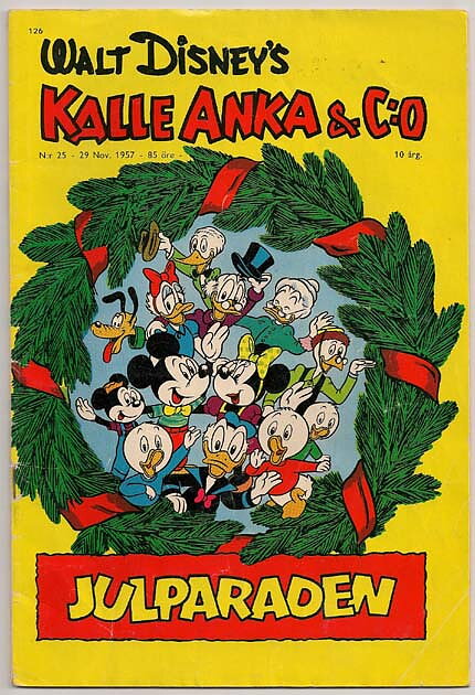 Kalle Anka & C:O 1957 Nr 25 GD Klotter/Adress-stämpel