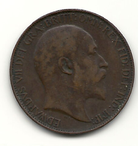 England 1/2 penny 1907 1/1+