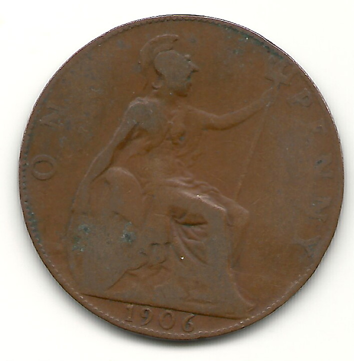 England 1 penny 1906 1?/1