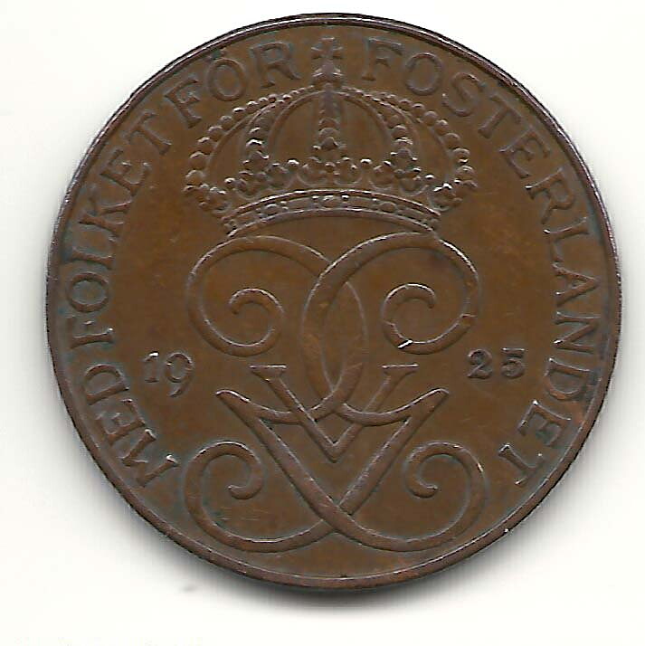 5 öre 1925 nära 1+
