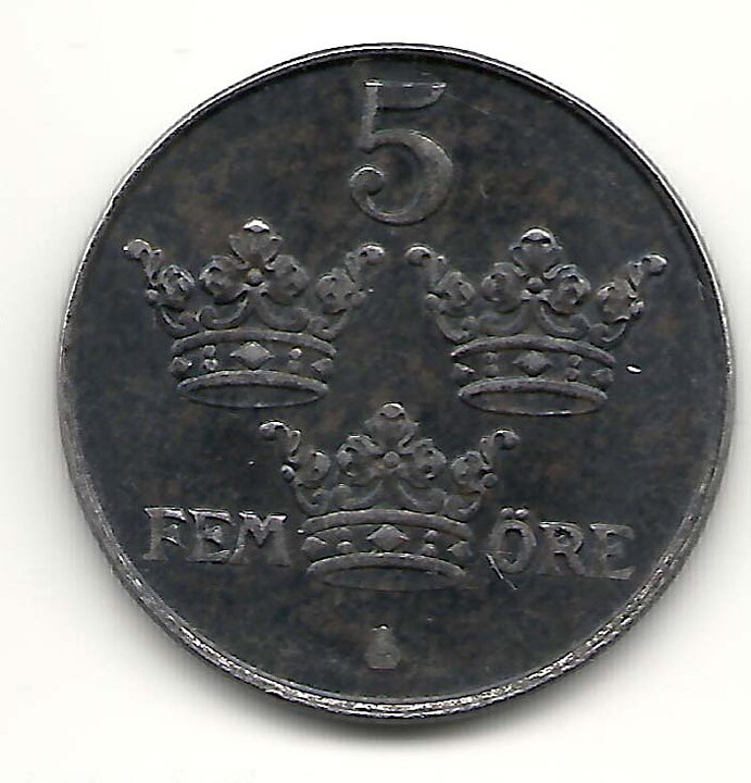 5 öre 1946 1+/01