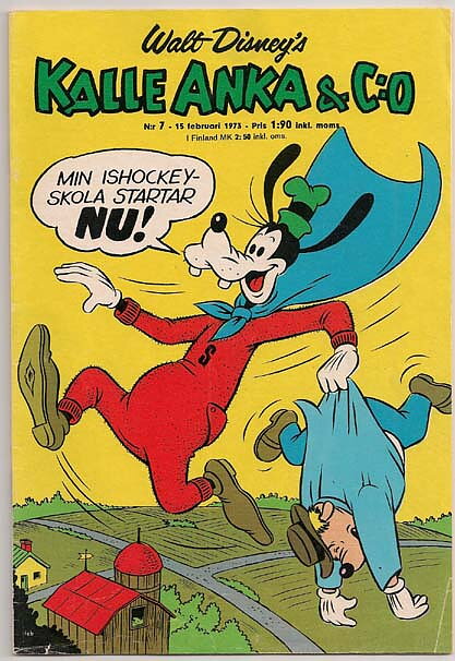 Kalle Anka & C:O 1973 Nr 7 VG med Bilaga