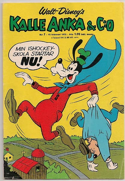 Kalle Anka & C:O 1973 Nr 7 VG med Bilaga