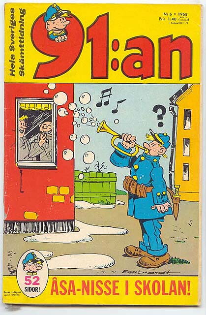 91:an 1968 Nr 6 GD Ifyllt Korsord/Tejpad Rygg