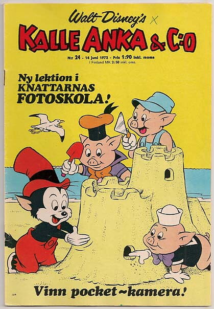 Kalle Anka & C:O 1973 Nr 24 VG/FN Litet Klotter
