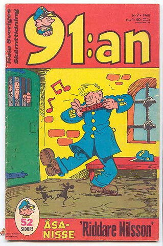 91:an 1968 Nr 7 GD/VG Ifyllt Korsord