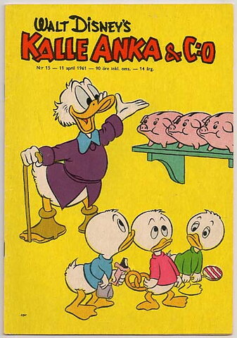 Kalle Anka & C:O 1961 Nr 15 FN/VF Adress-stämpel