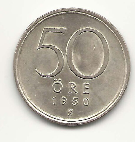 50 öre 1950 1+/01