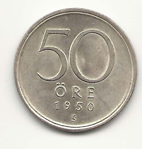 50 öre 1950 1+/01