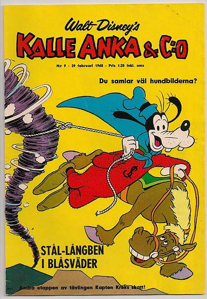 Kalle Anka & C:O 1968 Nr 9 VG/FN Rostiga Nitar