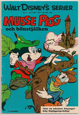 Walt Disney's Serier 1968 Nr 7 VG/FN