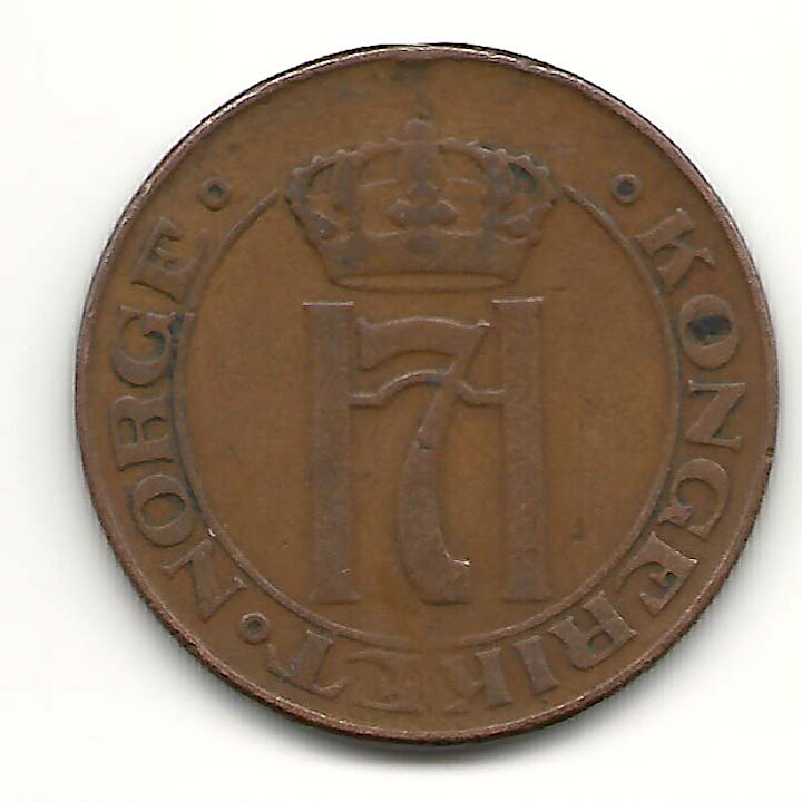 Norge 5 öre 1922 1?/1