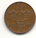 1 öre 1916 kort 6:a 1+