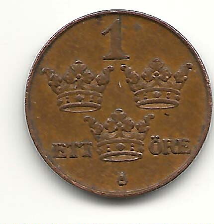1 öre 1916 kort 6:a 1+