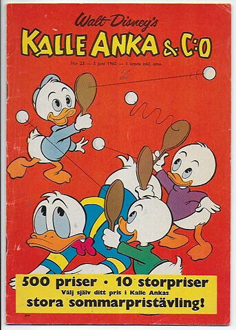 Kalle Anka & C:O 1962 Nr 23 VG Litet Klotter