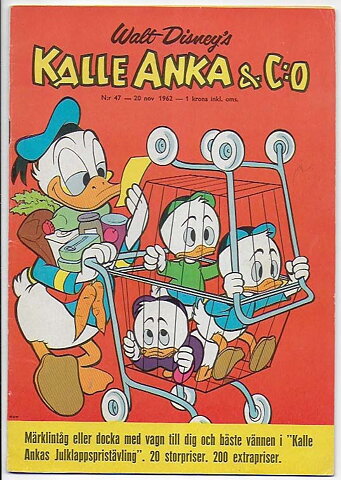 Kalle Anka & C:O 1962 Nr 47 VG/FN Litet Klotter