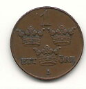 1 öre 1929 rak 2:a god 1