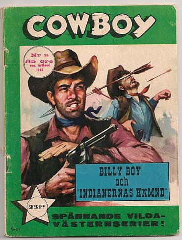 Cowboy 1963 Nr 35 GD+ Namnstämpel