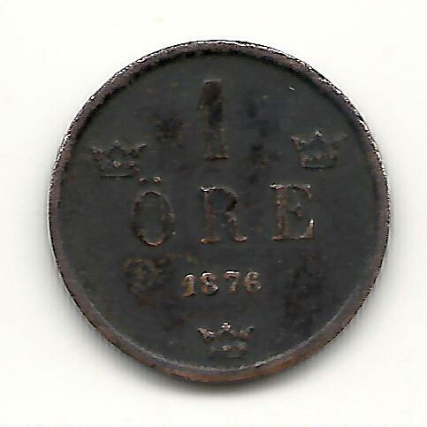 1 öre 1876 god 1?
