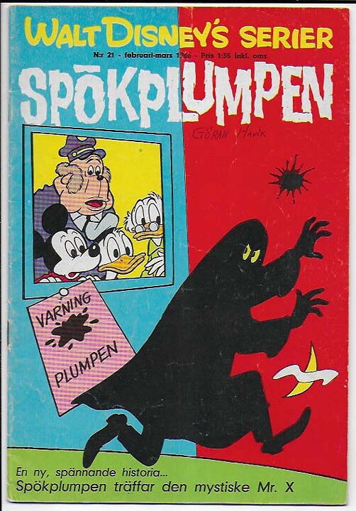 Walt Disney's Serier 1966 Nr 21 VG+ Namnteckning