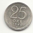 25 öre 1943 nära 01