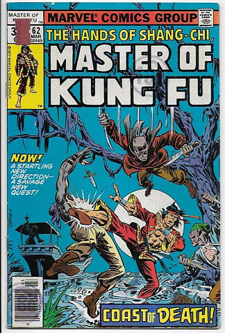 Master of Kung Fu # 62 VF Klisterlapp/Stämplar