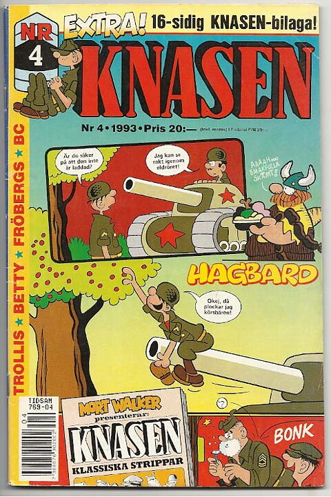 Knasen 1993 Nr 4 VG med Bilaga