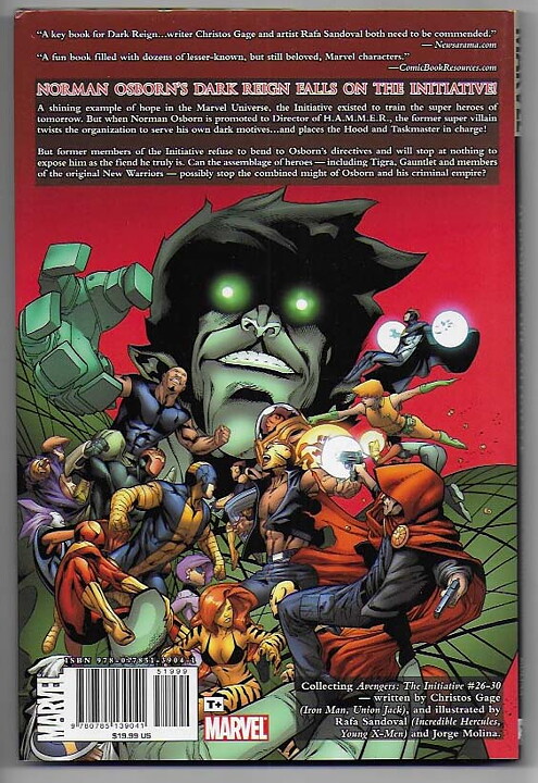 Avengers: The Initiative - Dreams & Nightmares Premiere Edition HC NM Gage Sandoval Molina