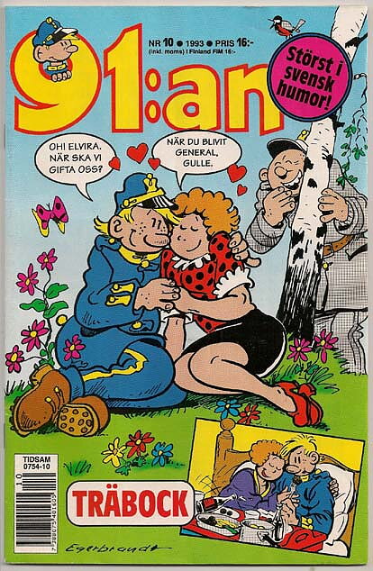 91:an 1993 Nr 10 VG/FN Ifyllt Korsord