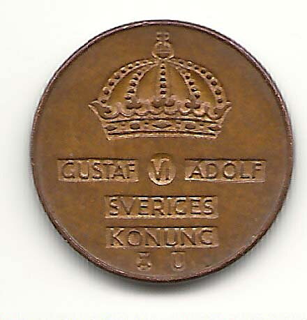 1 öre 1963 flagad stamp 1+/01