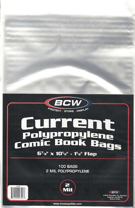 BCW Current Polypropylene Comic Book Bags (100 st)