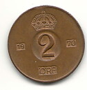 2 öre 1970 kantex god 1+
