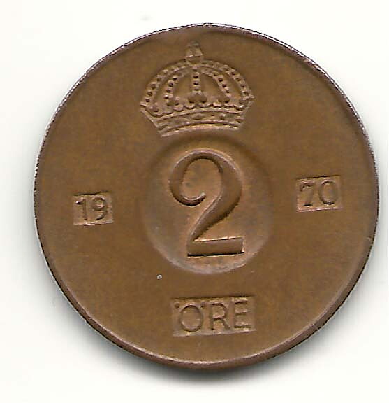 2 öre 1970 kantex god 1+