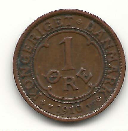 Danmark 1 öre 1910 1