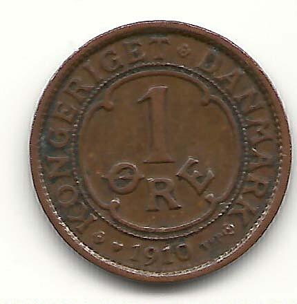 Danmark 1 öre 1910 1