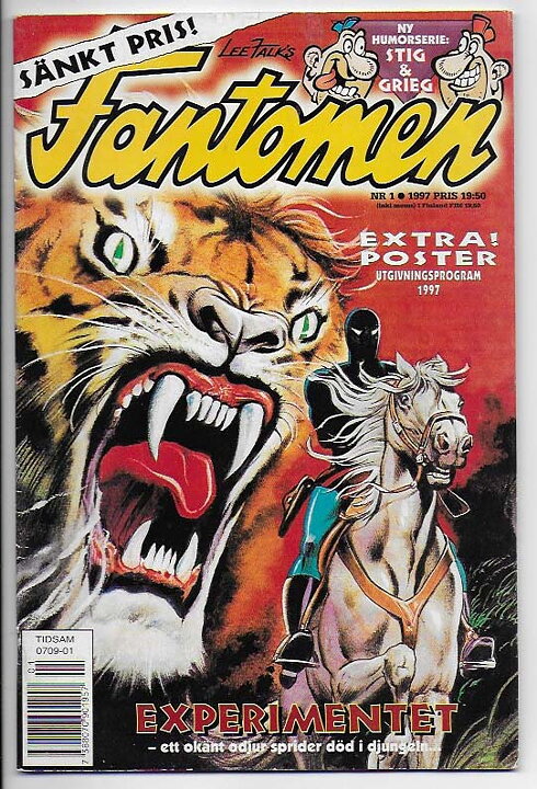 Fantomen 1997 Nr 1 VG/FN med Poster