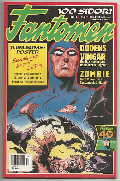 Fantomen 1990 Nr 14 NM Ny Oläst med Poster