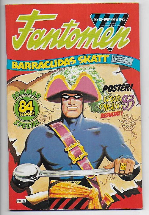 Fantomen 1984 Nr 13 FN/VF Ifyllt Korsord/Klotter