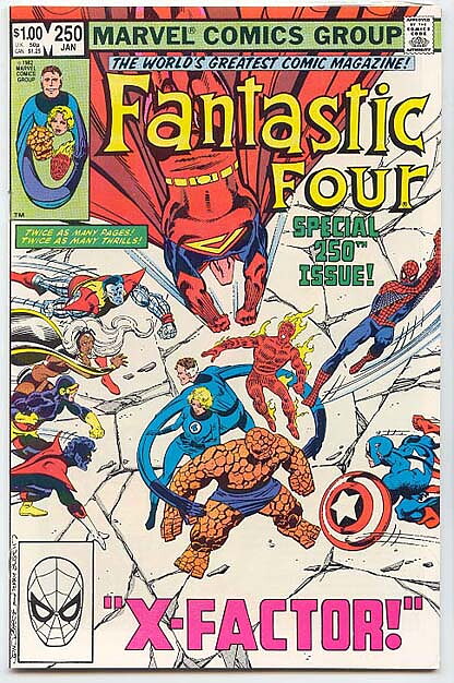 Fantastic Four # 250 VF-NM Spider-Man/John Byrne