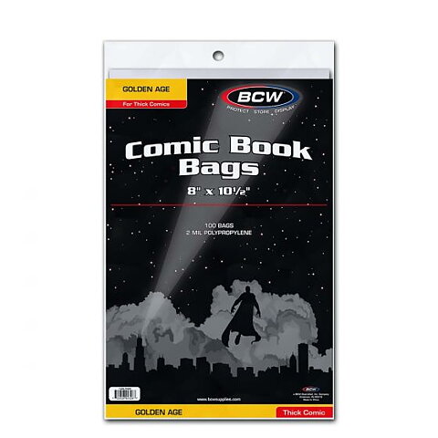 BCW Golden Comic Book Bags Thick 203 x 266 mm (100 st)