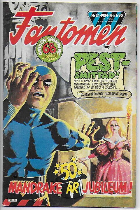 Fantomen 1984 Nr 24 VF Ifyllt Korsord